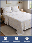 Kids Twin Size Princess Bed Sheets - 3 Piece Kids Princess Sheet Set