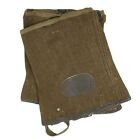 Vintage Italian Military Gaiters  Cotton Canvas  Leather Trim  Made In Italy