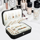 Travel Jewelry Box  Pu Leather Small Jewelry Organizer For Women Girls  Double L