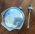 Vintage Mexico Sterling Green Stone Cap Perfume Snuff Bottle Ormex Art Deco