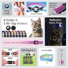 8 Breakaway Cat Collars Bulk With Bells And 2 Waterproof Airtag Holders  Reflect