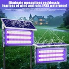 Solar Bug Zapper Outdoor Mosquito Zapper 4500v Waterproof Rechargeable Fly Zappe
