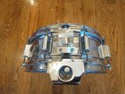 Vintage Rogers Dynasonic Chrome Over Brass Snare Drum  1970s W snare Rail  