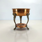 Vintage Antique Copper Chafing Dish Food Warmer Kitchen Cookware W  Clawed Feet