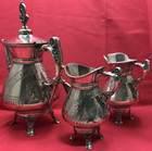3 Pc Silverplated Coffee Set Meriden B Co  1933  Flowers   Leaves Design