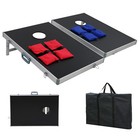 Cornhole Bean Bag Toss Game Set Aluminum Frame Portable Design W  Carrying Case