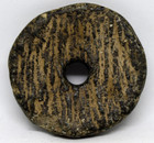 Large Ancient Pre Columbian Jade Stone Rosette Pendant bead