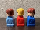 Vintage Megaville Mega Bloks Boy Girls Figures Red Blue First Builders Lot Of 3