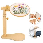 Adjustable Embroidery Hoop Stand Cross Stitch Stand Lap  Beech Wood Embroidery 