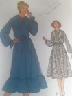 Dress Flowy Loose 10 Simplicity 8719 Sewing Pattern Vtg 70 s Uc Flounce Prairie