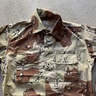 Military Shirt Medium Regular Chocolate Chip Camo Combat Coat Desert Storm Brown