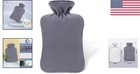 Soft Fleece Covered 2l Hot Water Bottle     Versatile Heat   Cold Therapy Solution