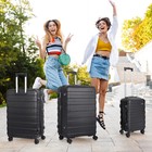 3 Piece Luggage Set Abs Hardshell Expandable Spinner Suitcase Combination Lock