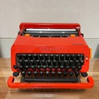 Olivetti Valentine Red Bucket Typewriter Retro Antique Used