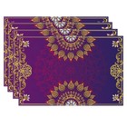 Linen Diwali Placemats Set Of 4 Indian Diwali Placemats Set Of 4 12  X 18 