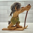 Nyform Troll 10    Doll Made In Norway  122 W  Walking Stick On Skis W tag Rare