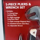 Husky 5 Piece Pliers   Wrench Set