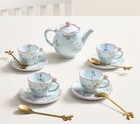 Pottery Barn Kids Disney Princess Floral Tea Set 14-piece Porcelain