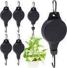 6pcs Plant Pulley Retractable Hanger Easy Reach Plant Pulley Adjustable Heigh   