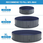 Foldable Dog Pool  48 x12  Collapsible Hard Plastic Pet Bath   Wading Tub