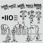 110  Inside Out Svg Bundle   Emotions  Joy  Sadness  Anger  Silhouettes   Files