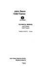 John Deere 1530 Tractor Service Manual Repair Shop Technical Book