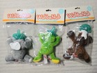 2010 Wubbanub Gray Elephant  Frog  Horse Silicone Pacifier Buddy Plush Lot New  