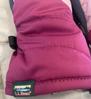 Girls Insulated Snow Ski Mittens Small Maroon Pink Blue Xs