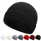 Winter Knit Cuff Beanie Warm Cap Fisherman Watch Skull Cap Daily Hat Men   Women