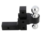 Tow Trailer Hitch 2 Ball Towing 2 Inch Receiver Adjustable Black