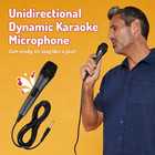Singing Machine Wired Microphone For Karaoke   black  - Unidirectional Dynamic V
