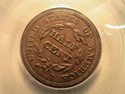 1849 Braided Hair Half Cent Pcgs Au 55