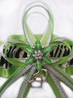 Bling  Apple Green Zebra Glitter Garter Prom Wedding Formal Bridal Exotic Dancer