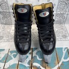 Riedell 10b Youth Figure Skates Stainless Blade Black Leather Sz 1 Euc