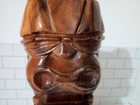 12  Vintage Hand Carved Wooden Tiki God Man Statue Hawaii Artisan Authentic