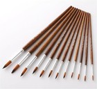 12pc Wooden Oil Painting Brushes Set Acrylic Water Color Artist Face Paint Craft