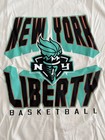 Nwt Rare Wnba New York Ny Liberty Torch Logo Basketball Tshirt Cream Medium