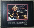 Mike Tyson Autographed   8x10 Photo Standing Over Beckett Bas 11x14 Framed Size 