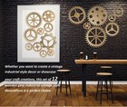 12pcs Wooden Gear Wheels  Steampunk Industrial Wall Decor  Vintage Wood Gear    
