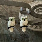 Vintage Art Deco Lucite Owl Set