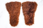 Amazing Antique Victorian Bison Buffalo Fur Hair Leather Gloves Western Decor