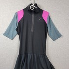 Nike Golf Dri Fit Stay Cool Half Zip Sleeve Black Grey Dress Shorts Womens Large