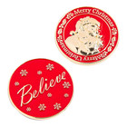 Bulk Red Santa Believe Metal Coins     144 Pcs  Holiday Party Favors Decorations