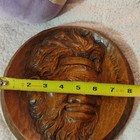 Vintage Handmade Wood Composite Wall Hanging Plaque Aborigini Man By F Rentz