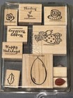 Vintage Stampin  Up Mounted Rubber Stamp Lot Mixed Holidays Birthday Irish Usa