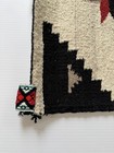 Vintage Navajo Sw Woven Wool Rug Tapestry Saddle Blanket Geometric 21x38   