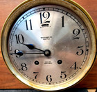 Antique Chelsea Ships Bells Brass 7inch Clock-sold By Max Kuner Of Seattle Wa 