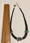 American Turquoise Heishi Bead Necklace By Charlene Original Tag