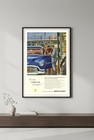      American Airlines 1950s Vintage Travel Poster - 24x36    - Mid-century Modern