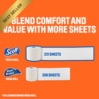 Scott Comfortplus Toilet Paper 12 Triple Rolls 231 Sheets Per Roll Septic-safe